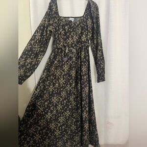 Panhandle Slim SAMPLE midi dress with western-style buckle belt M